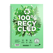 Silvine 100% Recycled Twin Wire Notebook A4+ 120 Pages Ruled with Margin
